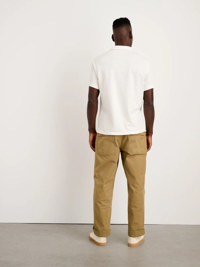 Shop Alex Mill Vintage Wash Polo In Off White