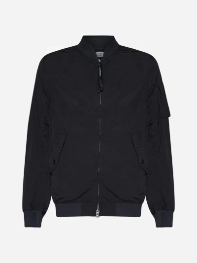 Shop C.p. Company Nycra-r Nylon Bomber Jacket In Black