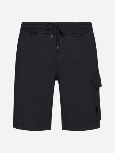 Shop C.p. Company Cotton Shorts In Black