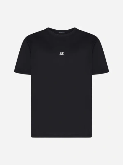 Shop C.p. Company Logo Cotton T-shirt In Black