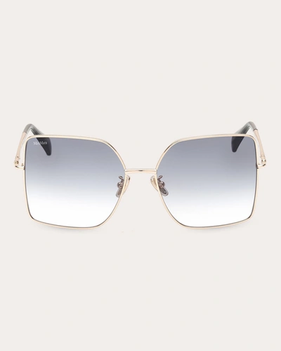 Shop Max Mara Women's Shiny Pale Gold & Green Gradient Butterfly Sunglasses