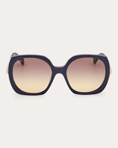 Shop Max Mara Women's Malibu 9 Butterfly Sunglasses In Blue