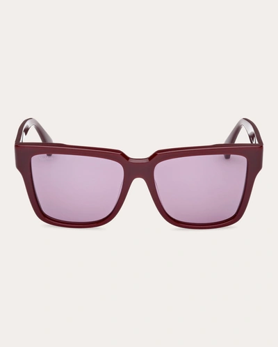 Shop Max Mara Women's Glimpse 2 Square Sunglasses In Red