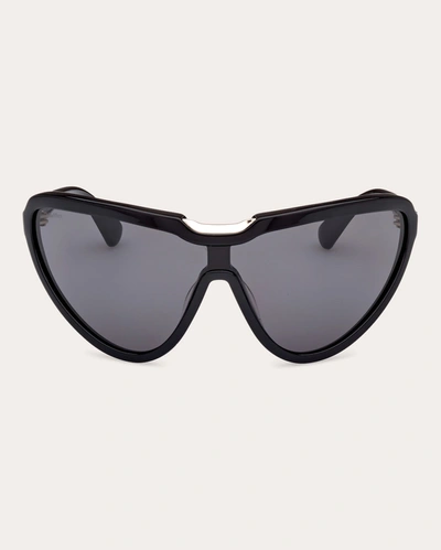 Shop Max Mara Women's Black Emil Shield Sunglasses