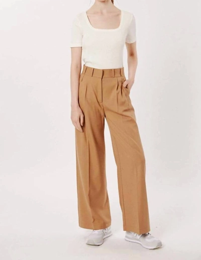 Shop Deluc Multi Tailored Pants In Camel In Brown