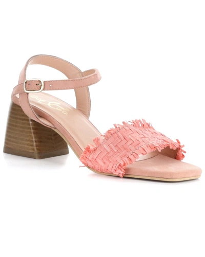 Shop Bos. & Co. Gera Raffia & Suede Sandal In Pink