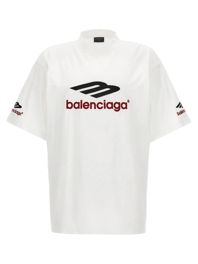 Shop Balenciaga 3b Sports Icon T-shirt White