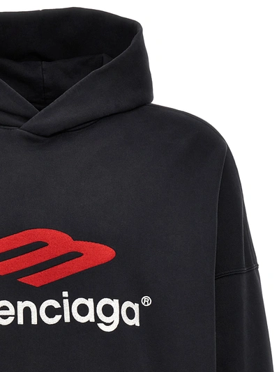 Shop Balenciaga 3b Sports Icon Sweatshirt Black