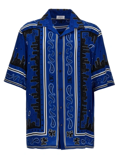 Shop Off-white Bandana Shirt, Blouse Blue