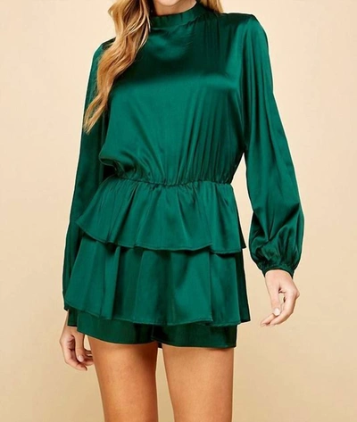 Bailey Boys Here To Stay Hunter Romper In Green In Green