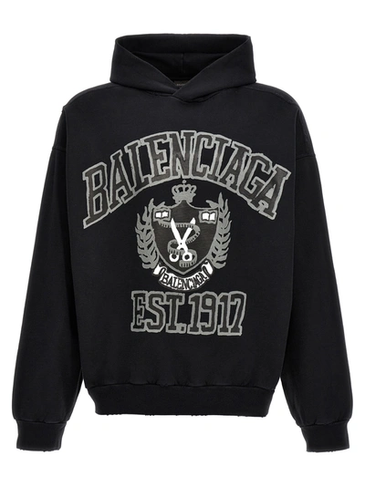 Shop Balenciaga Dyi College Sweatshirt Black