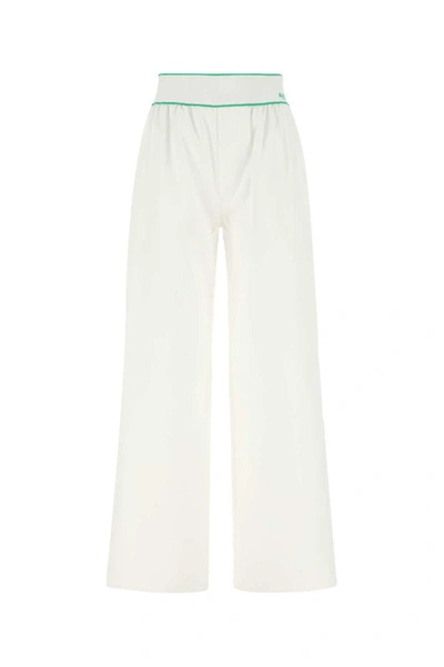 Shop Bottega Veneta Pants In White
