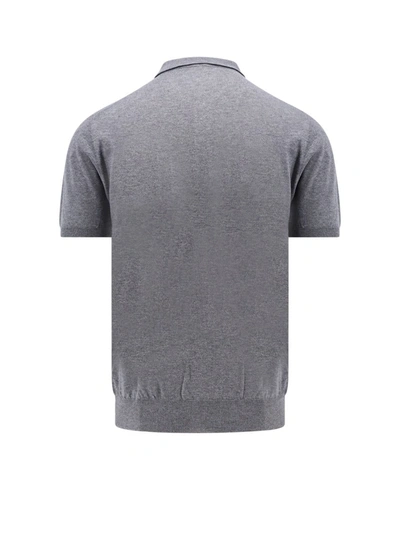 Shop Kiton Polo Shirt In Grey