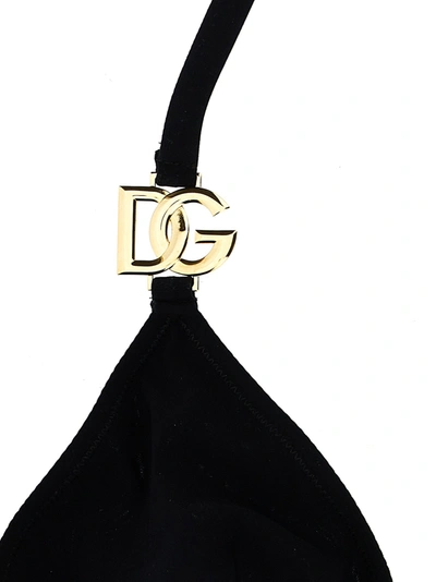 Shop Dolce & Gabbana Logo Bikini Beachwear Black