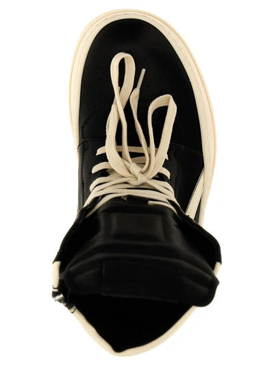 Shop Rick Owens Mega Bumper Geobasket Sneakers White/black