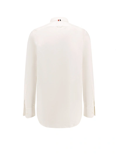 Shop Thom Browne Cotton Shirt With Logo Patch