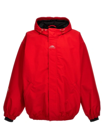 Shop Balenciaga Ski 3b Sports Icon Casual Jackets, Parka Red