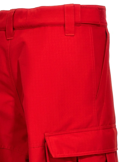 Shop Balenciaga Ski Cargo 3b Sports Icon Pants Red