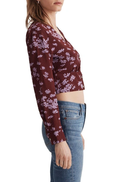 Madewell V-neck Button-front Shirt In Cabernet