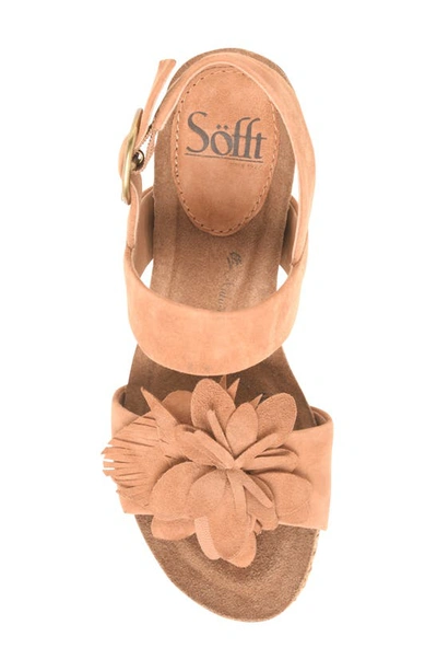 Shop Söfft Cali Wedge Sandal In Tan