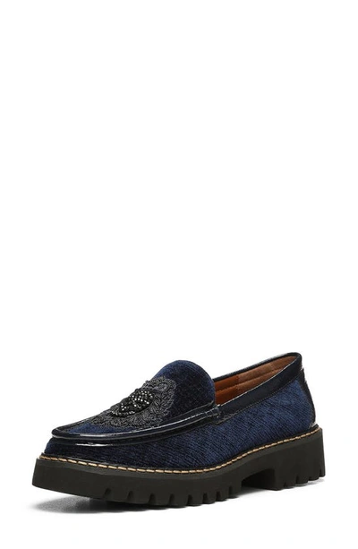 Shop Donald Pliner Hope Loafer In Navy