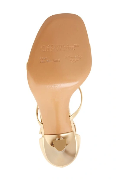 Shop Off-white Lollipop Metallic Sandal In Gold