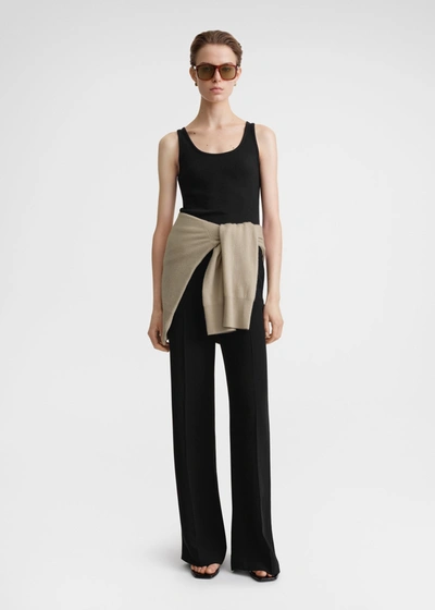 Totême Classic Rib Tank Black In Black
