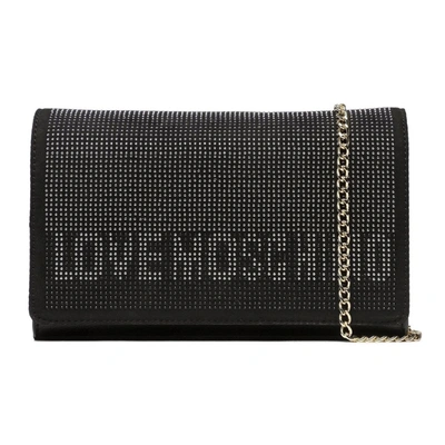 Shop Love Moschino Black Artificial Leather Crossbody Bag