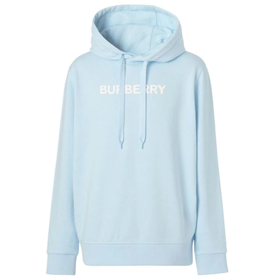 Shop Burberry Light Blue Cotton Sweater