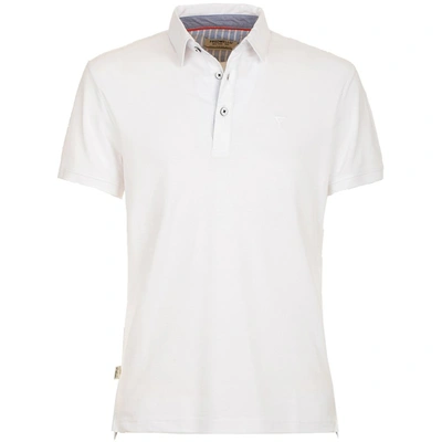 Shop Fred Mello White Cotton Polo Shirt