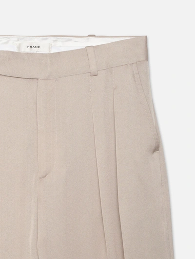 Shop Frame Pleated Mid Rise Trouser Pants Light Beige In Neutrals