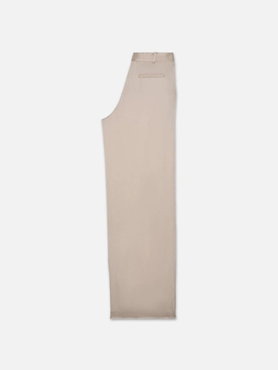 Shop Frame Pleated Mid Rise Trouser Pants Light Beige In Neutrals