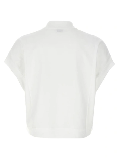 Shop Brunello Cucinelli Sequin Striped Polo Shirt In White