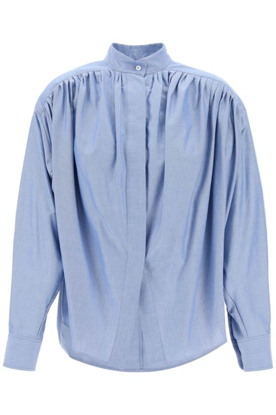 Shop Etro Oxford Egg-shaped Oxford Shirt In Blue