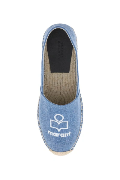 Shop Isabel Marant "embroidered Logo Canae In Blue