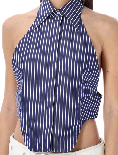 Shop Ssheena Cute Shirt Top Stripes In Light Blue Stripe