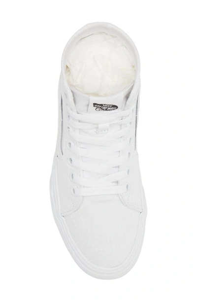 Shop Vans Sk8-hi Tapered Stackform Platform Sneaker In Canvas True White