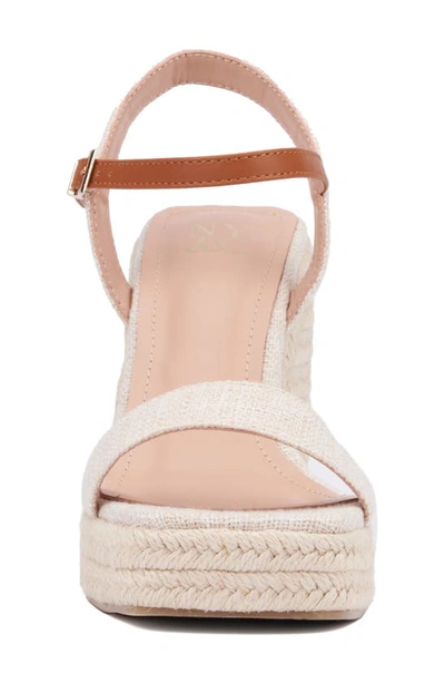 New York And Company Unita Espadrille Platform Wedge Sandal In Natural/tan