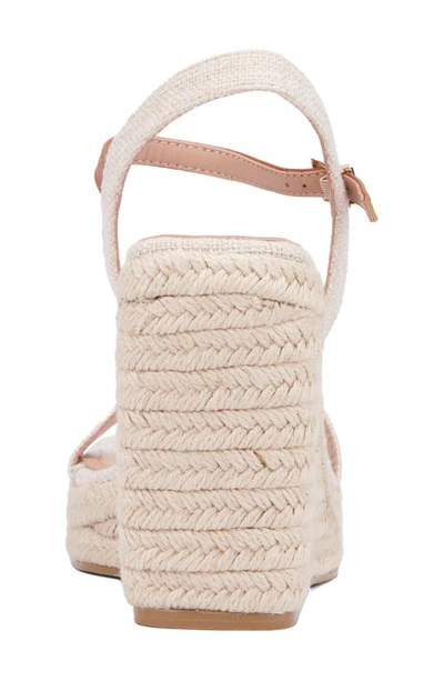 New York And Company Unita Espadrille Platform Wedge Sandal In Natural/tan