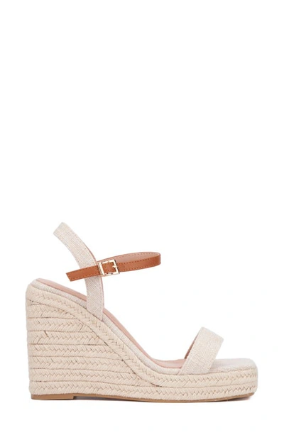 New York And Company Unita Espadrille Platform Wedge Sandal In Natural/tan