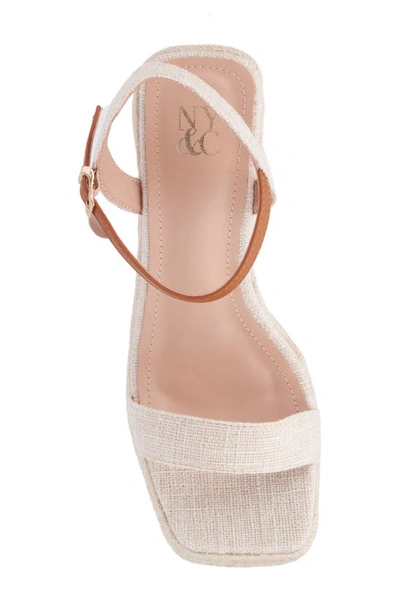 New York And Company Unita Espadrille Platform Wedge Sandal In Natural/tan