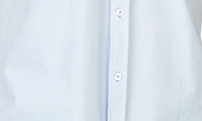 Tailorbyrd Solid Knit Short Sleeve Shirt In Blue Byrd
