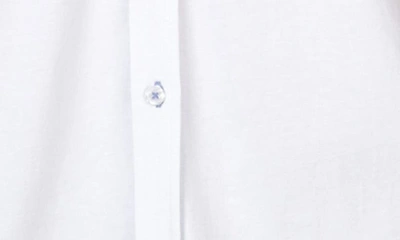 Shop Tailorbyrd Getaway Solid Knit Short Sleeve Shirt In White Dove