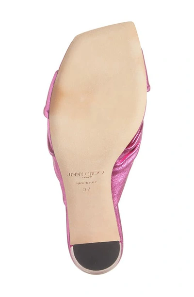 Shop Jimmy Choo Avenue Square Toe Slide Sandal In Fuchsia