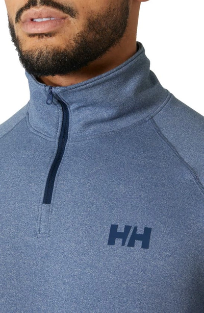 Shop Helly Hansen Verglas Half Zip Midlayer Pullover In Ocean