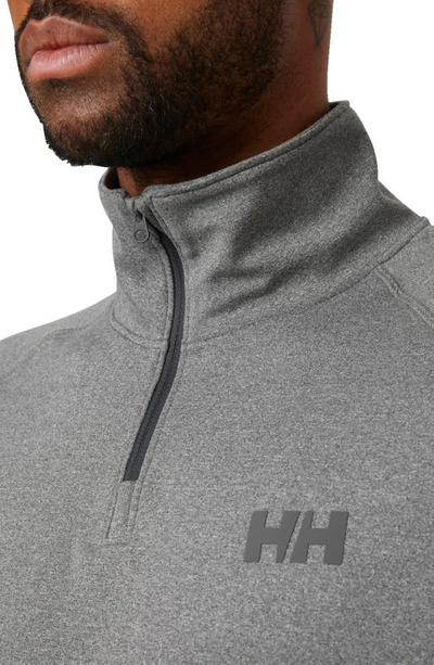 Shop Helly Hansen Verglas Half Zip Midlayer Pullover In Ebony Grey