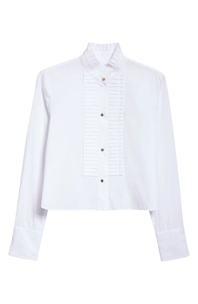 Shop Twp Just Kids Pleated Shirt In White
