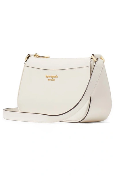 Shop Kate Spade Small Bleecker Saffiano Leather Crossbody Bag In Parchment.