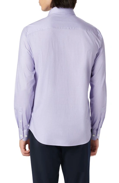 Shop Bugatchi James Ooohcotton® Pin Dot Print Button-up Shirt In Lilac
