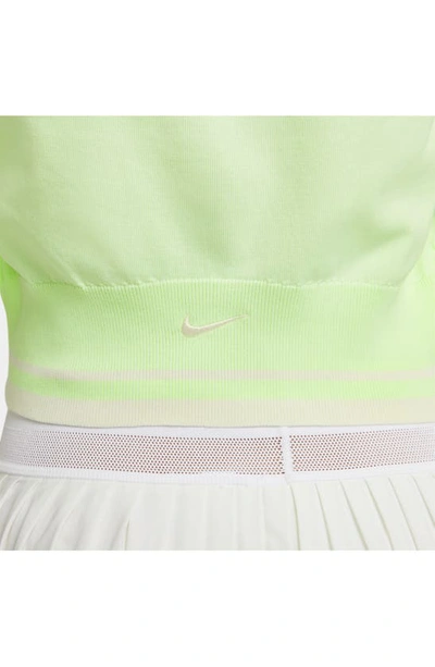 Shop Nike Sportswear Crop Cardigan In Barely Volt/ Sea Glass/ Ivory